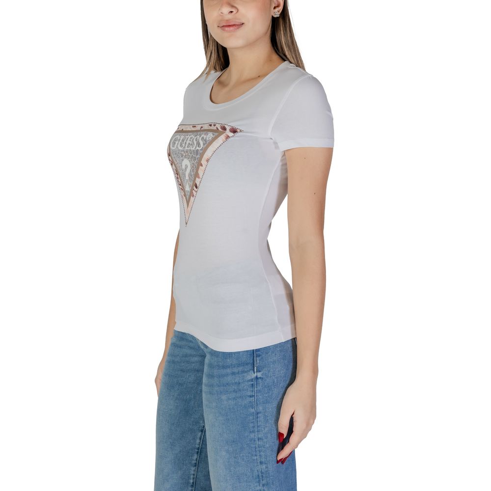Guess T-Shirt aus weißer Baumwolle