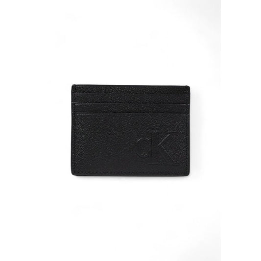 Calvin Klein Jeans Schwarzer Leder-Kartenhalter