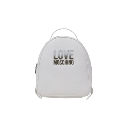 Love Moschino Weißer Polyethylen-Rucksack