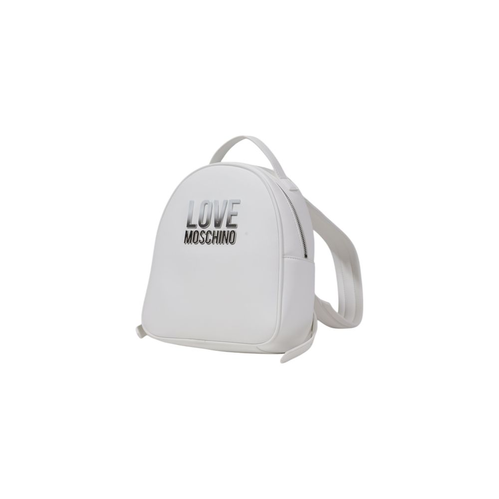 Love Moschino Weißer Polyethylen-Rucksack