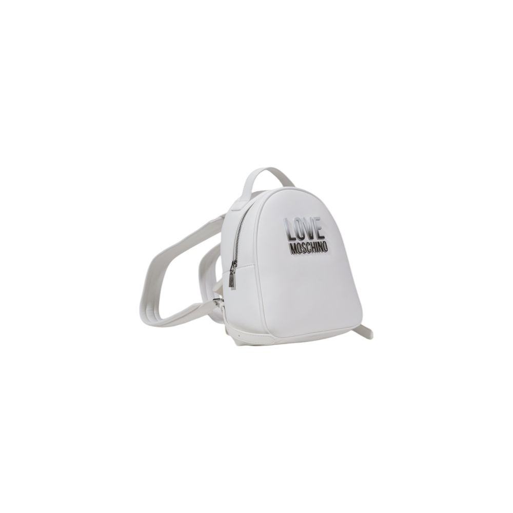 Love Moschino Weißer Polyethylen-Rucksack