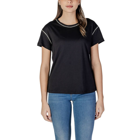 Liu Jo Schwarzes T-Shirt aus Baumwolle