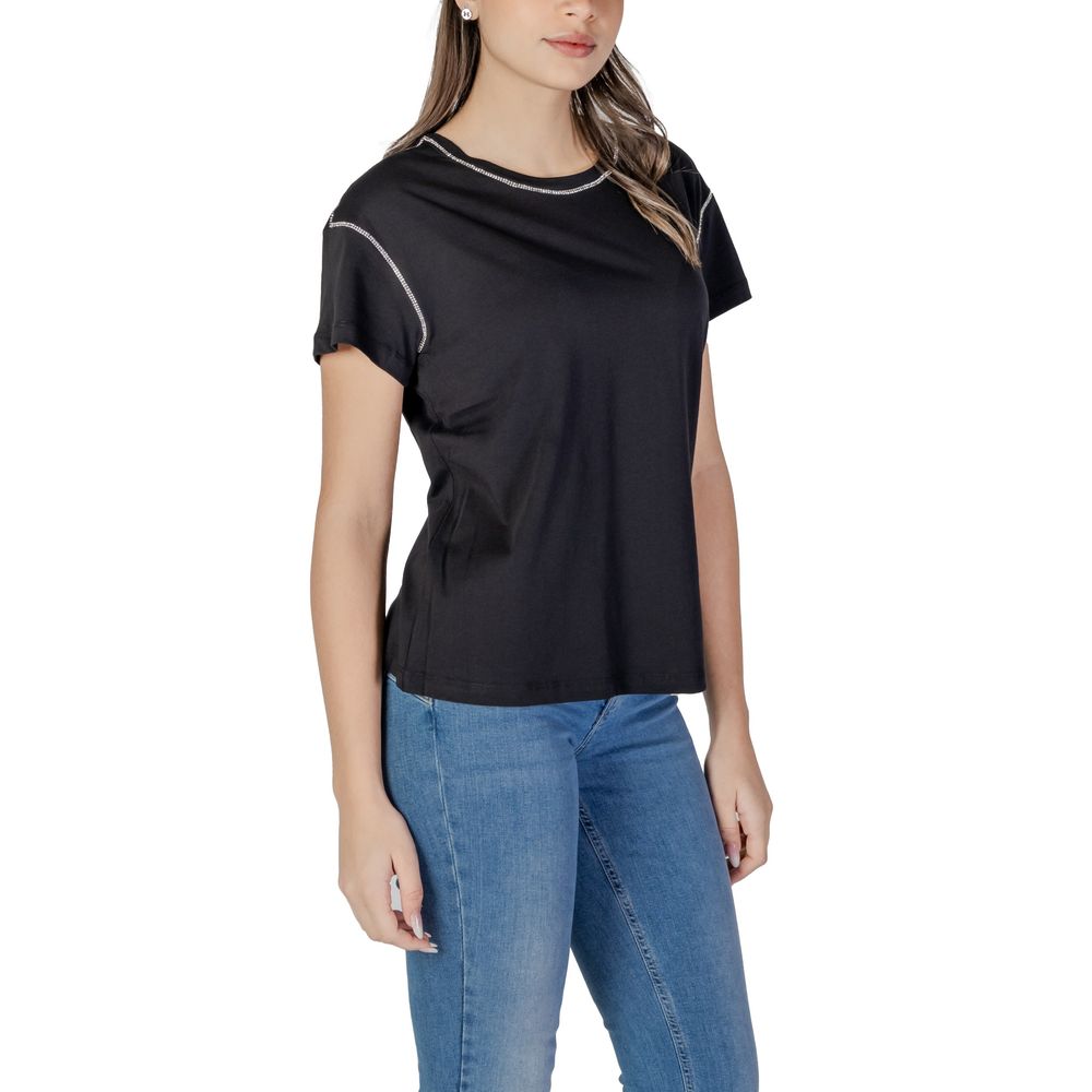 Liu Jo Schwarzes T-Shirt aus Baumwolle