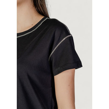 Liu Jo Schwarzes T-Shirt aus Baumwolle