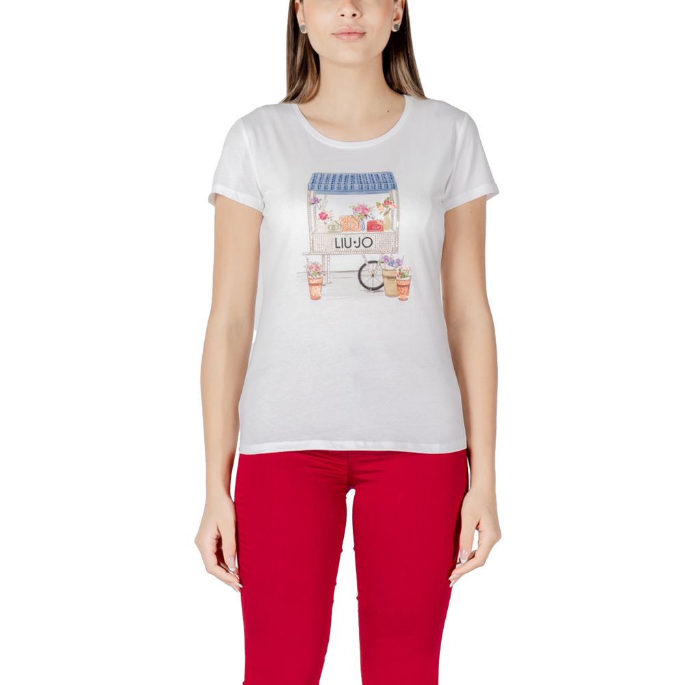 Liu Jo Bicolor T-Shirt aus Baumwolle