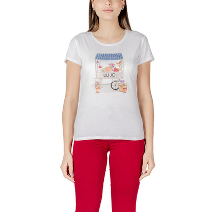 Liu Jo Bicolor T-Shirt aus Baumwolle