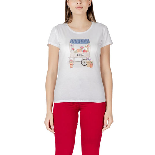Liu Jo Bicolor T-Shirt aus Baumwolle