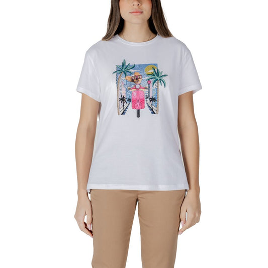 Liu Jo T-Shirt aus weißer Baumwolle