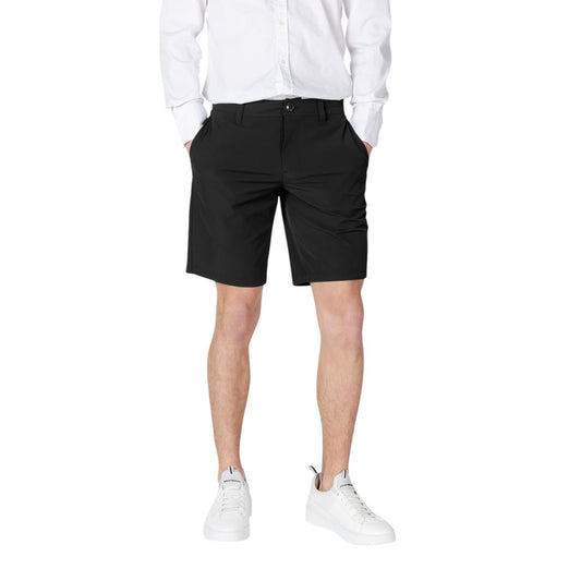 Armani Exchange Schwarze Polyamid-Bermudas