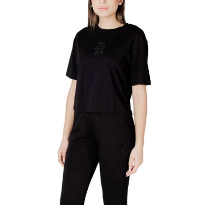 Armani Exchange Schwarzes T-Shirt aus Baumwolle