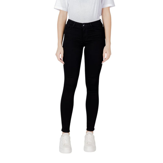 Armani Exchange Schwarze Baumwoll-Skinny-Jeans