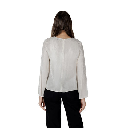 Armani Exchange Cremefarbene Viskose-Bluse