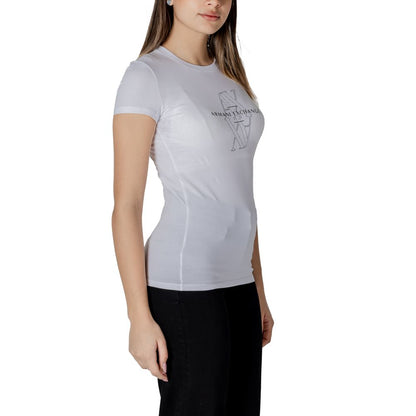 Armani Exchange T-Shirt aus weißer Baumwolle