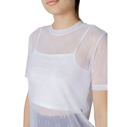 Armani Exchange T-Shirt aus weißem Polyamid