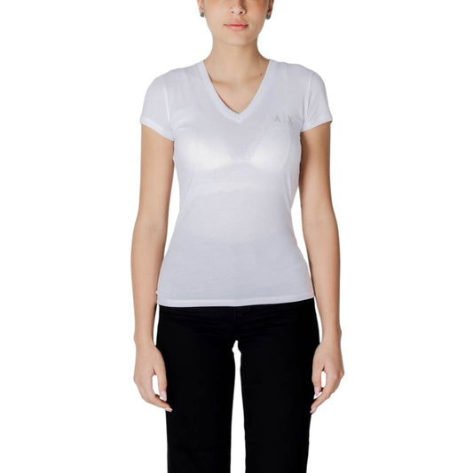 Armani Exchange T-Shirt aus weißer Baumwolle