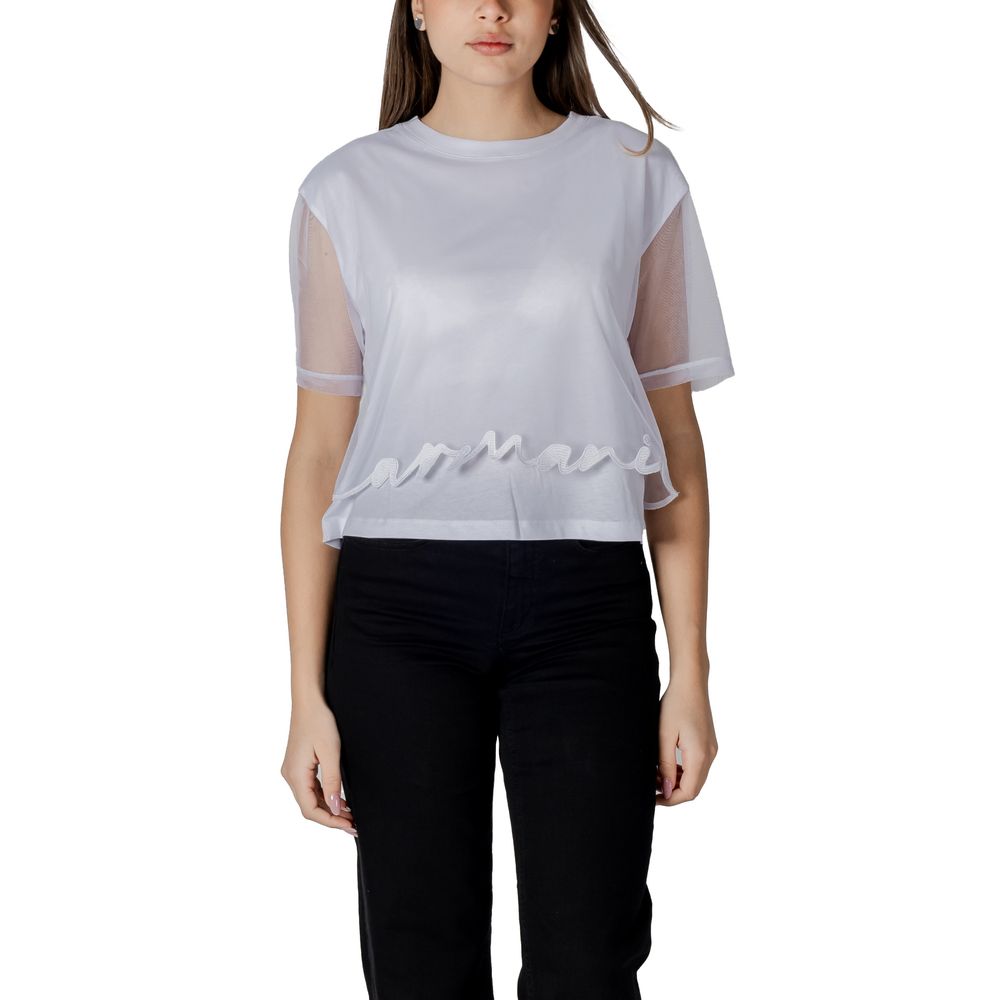 Armani Exchange T-Shirt aus weißer Baumwolle