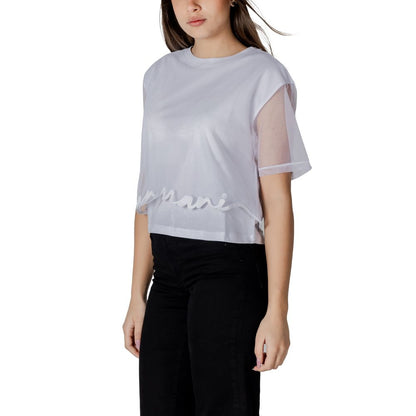 Armani Exchange T-Shirt aus weißer Baumwolle
