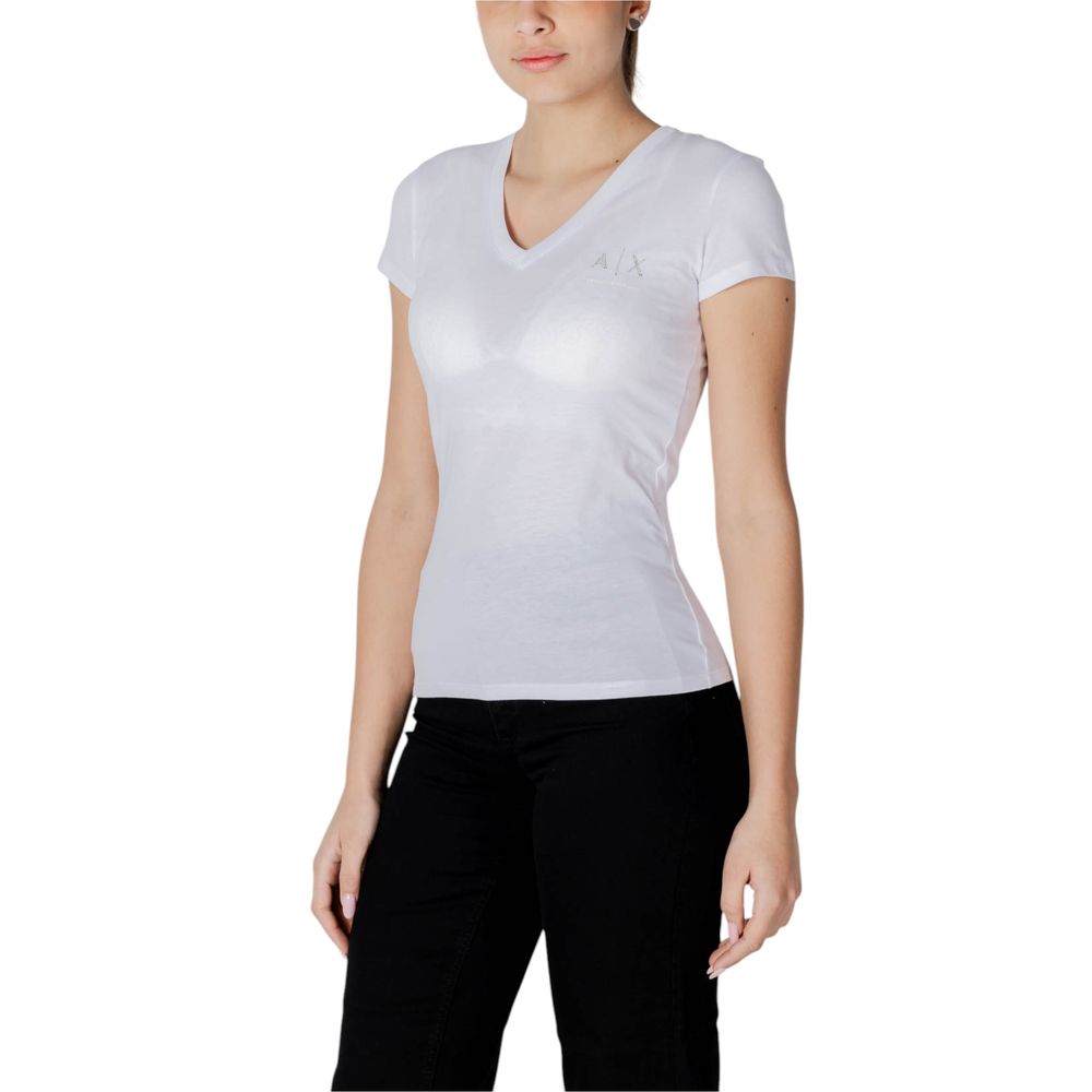 Armani Exchange T-Shirt aus weißer Baumwolle