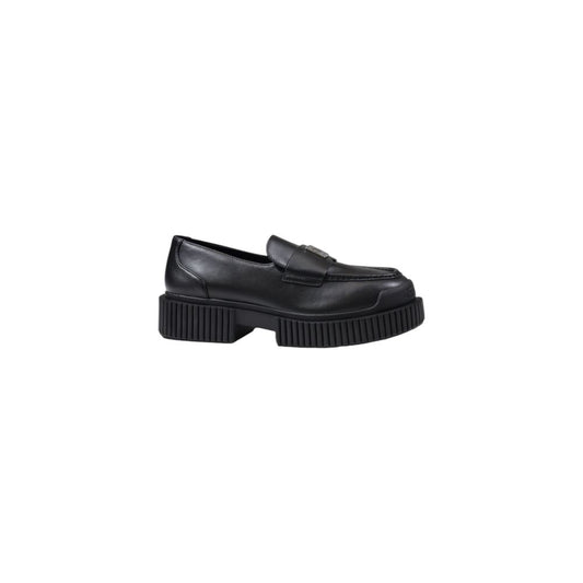 Armani Exchange Schwarze Lederplattform