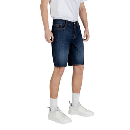 Armani Exchange Blaue Baumwoll-Bermudas