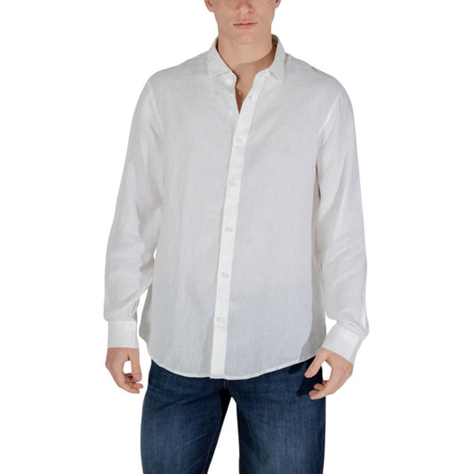 Armani Exchange Weißes Leinenhemd