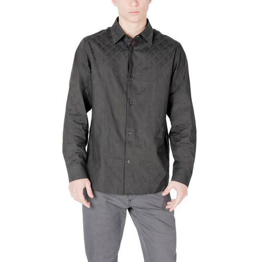 Armani Exchange Schwarzes Baumwollhemd
