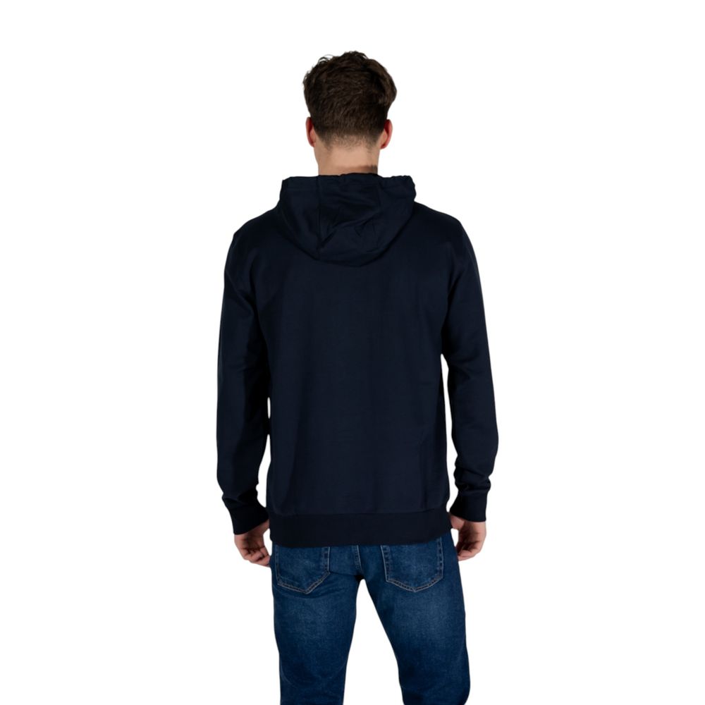 EA7 Emporio Armani Blauer Baumwoll-Kapuzenpulli