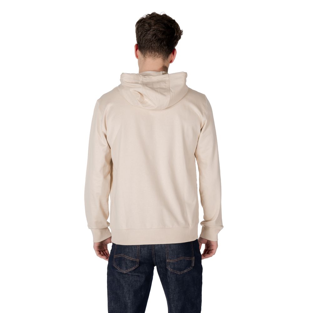 EA7 Emporio Armani Beigefarbener Baumwoll-Kapuzenpulli