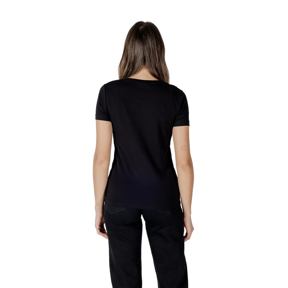 EA7 Emporio Armani Schwarzes T-Shirt aus Baumwolle