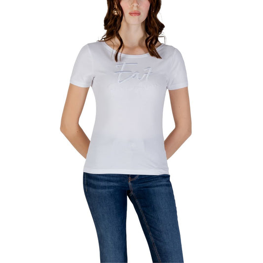 EA7 Emporio Armani T-Shirt aus weißer Baumwolle