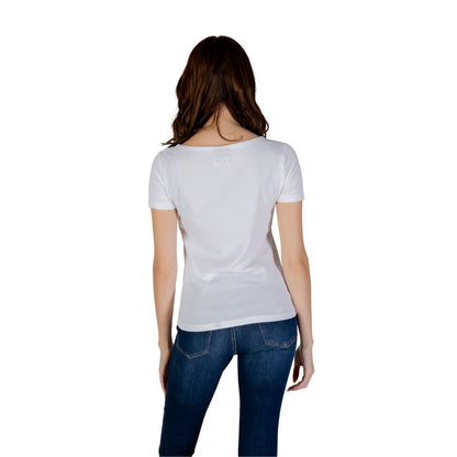 EA7 Emporio Armani T-Shirt aus weißer Baumwolle