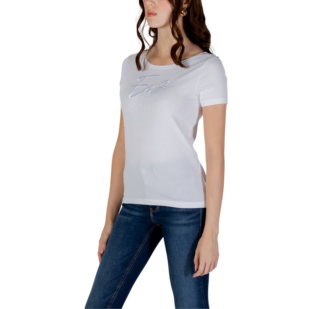 EA7 Emporio Armani T-Shirt aus weißer Baumwolle