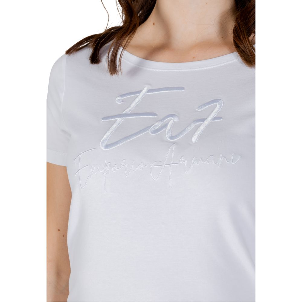EA7 Emporio Armani T-Shirt aus weißer Baumwolle