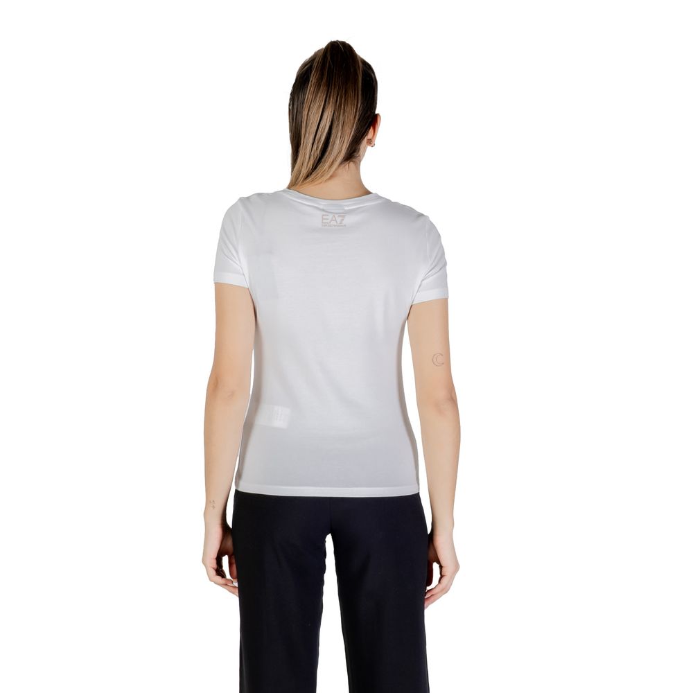 EA7 Emporio Armani T-Shirt aus weißer Baumwolle