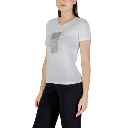 EA7 Emporio Armani T-Shirt aus weißer Baumwolle