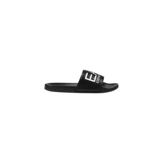EA7 Emporio Armani Schwarzer und weißer Pvc-Pantoffel