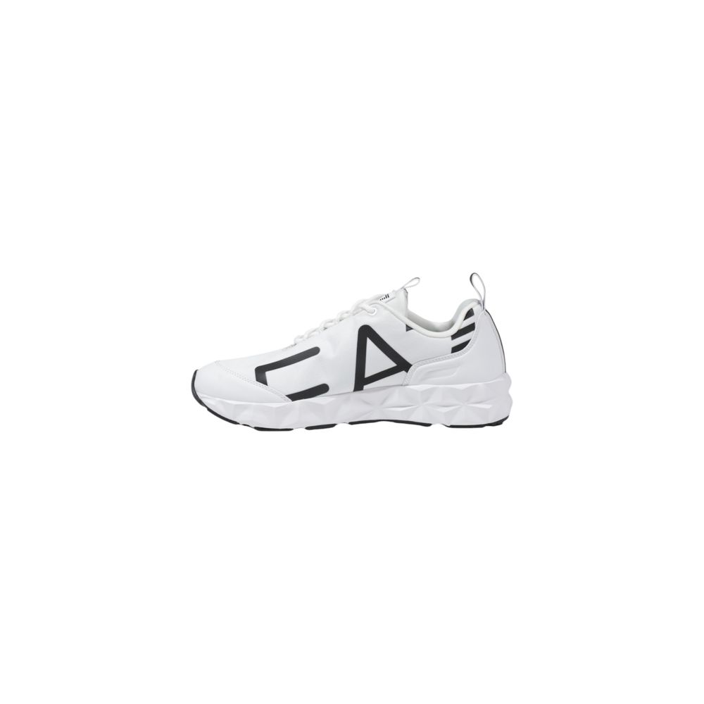 EA7 Emporio Armani Schwarzer und weißer Polyester-Sneaker