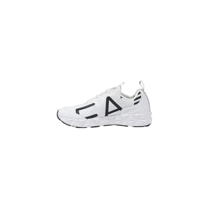 EA7 Emporio Armani Schwarzer und weißer Polyester-Sneaker