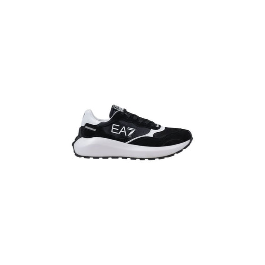 EA7 Emporio Armani Schwarzer und weißer Polyamid-Sneaker