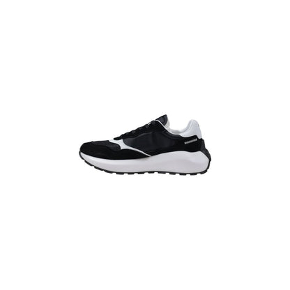 EA7 Emporio Armani Schwarzer und weißer Polyamid-Sneaker