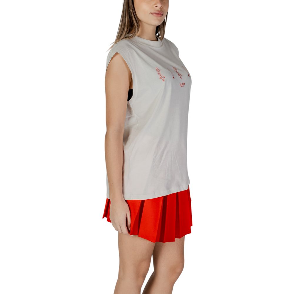 Replay Cremefarbenes Baumwolltank-Top