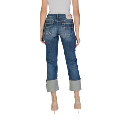 Replay Blaue Bootcut-Jeans aus Baumwolle