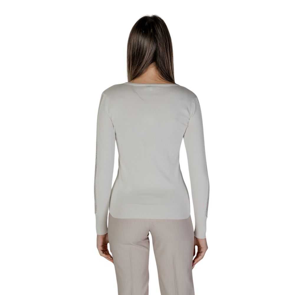 Street One Cremefarbenes Viskose-Langarmshirt
