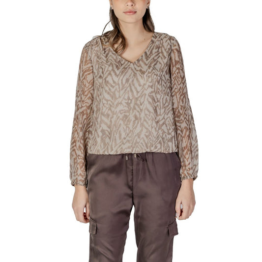 Street One Bluse aus beigefarbenem Polyester