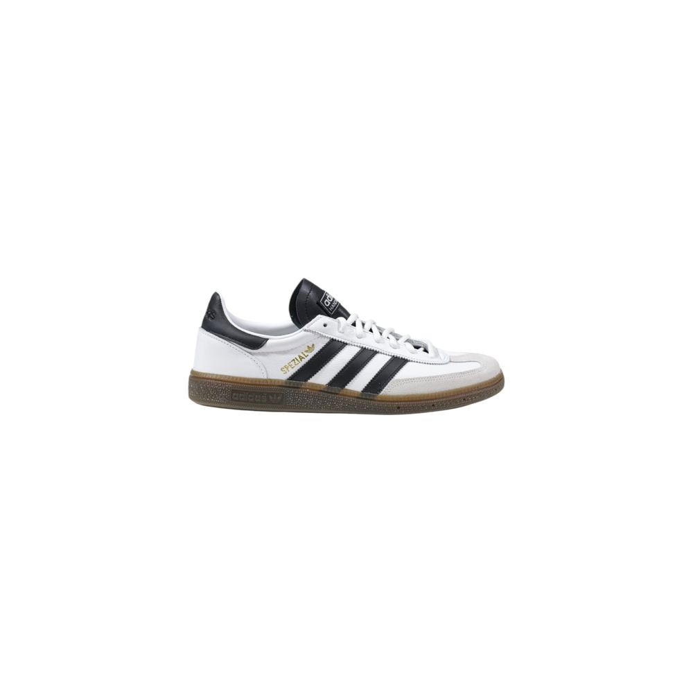 Adidas Schwarzer und weißer Leder-Sneaker