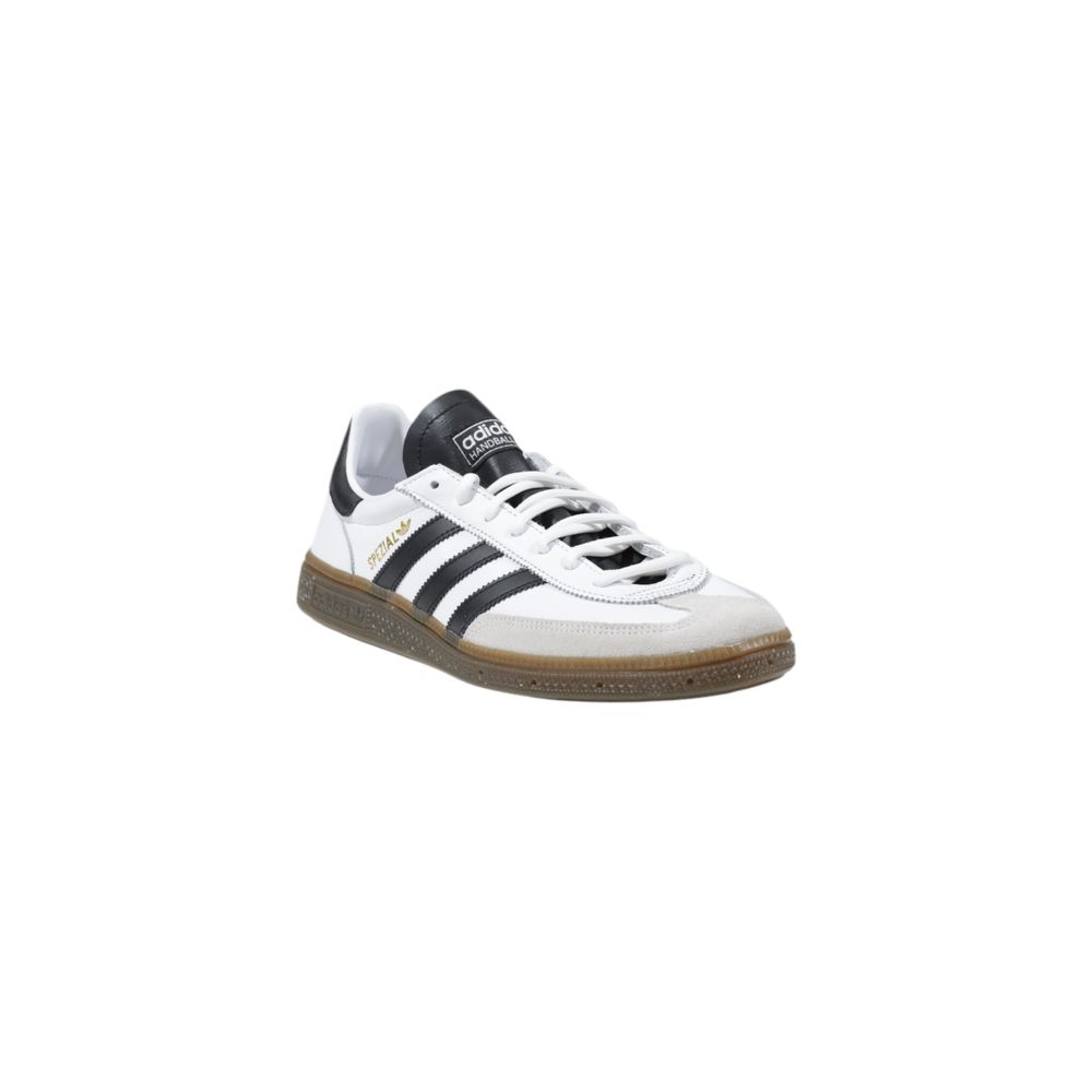 Adidas Schwarzer und weißer Leder-Sneaker