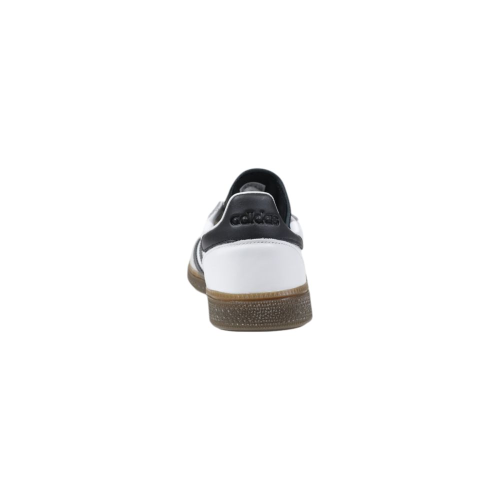 Adidas Schwarzer und weißer Leder-Sneaker