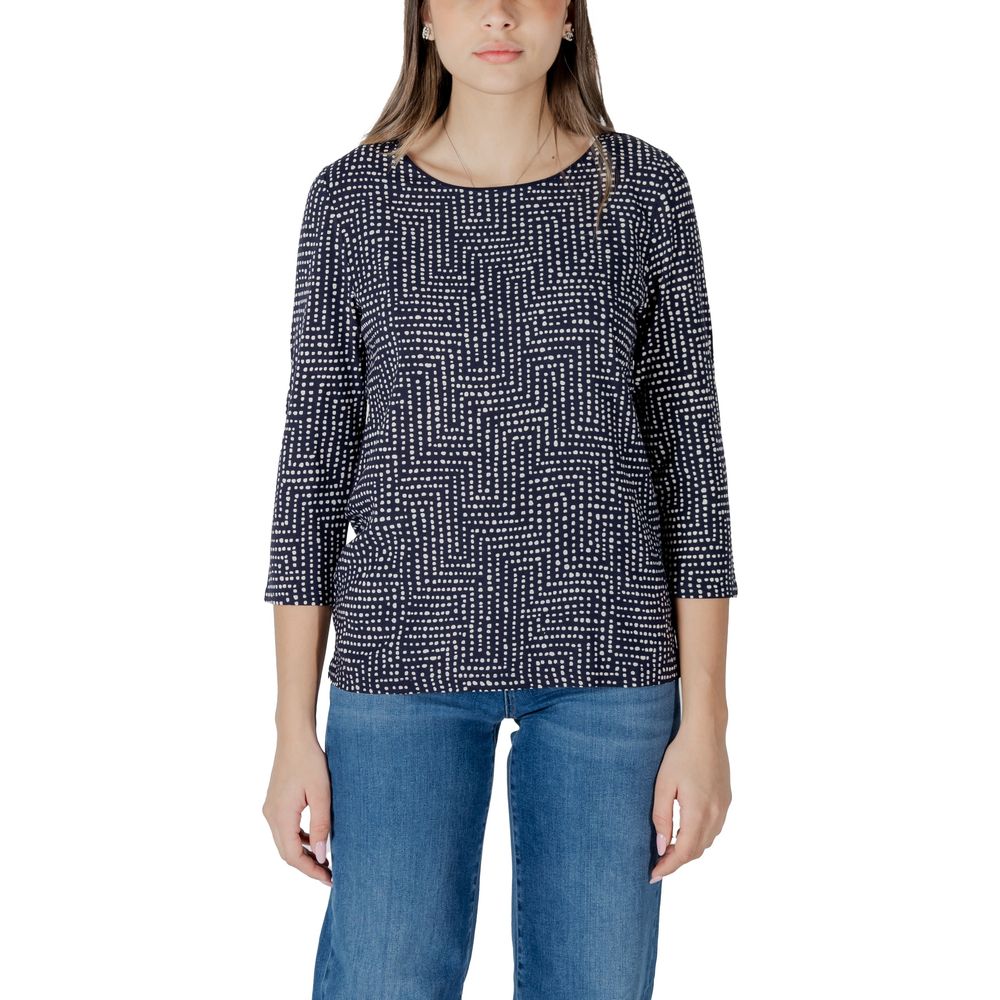 Street One Blaues Viskose-Langarmshirt