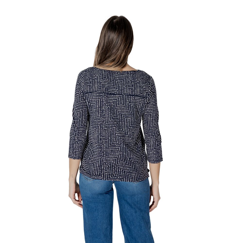 Street One Blaues Viskose-Langarmshirt