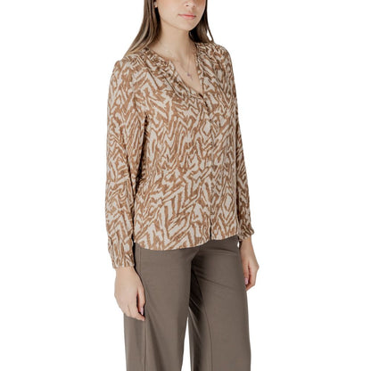 Street One Beigefarbene Viskose-Bluse
